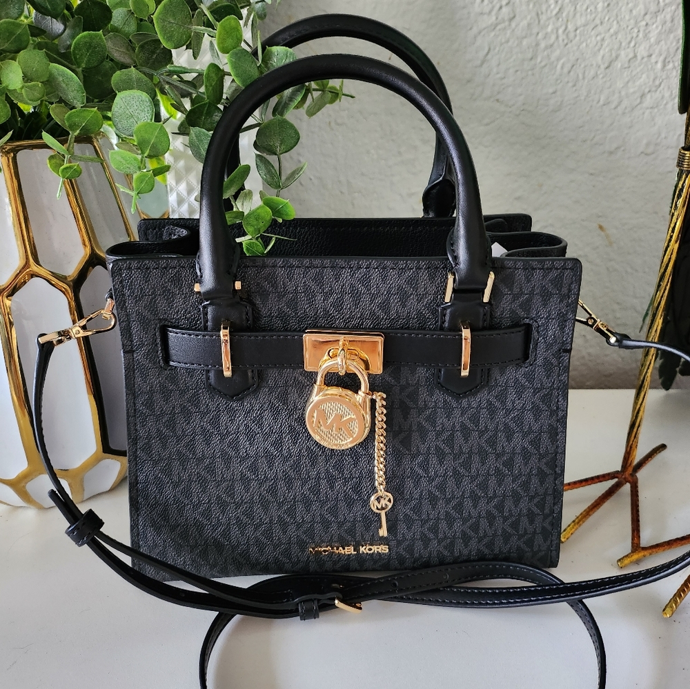 Michael Kors Hamilton Crossbody satchel tote logo signature Small